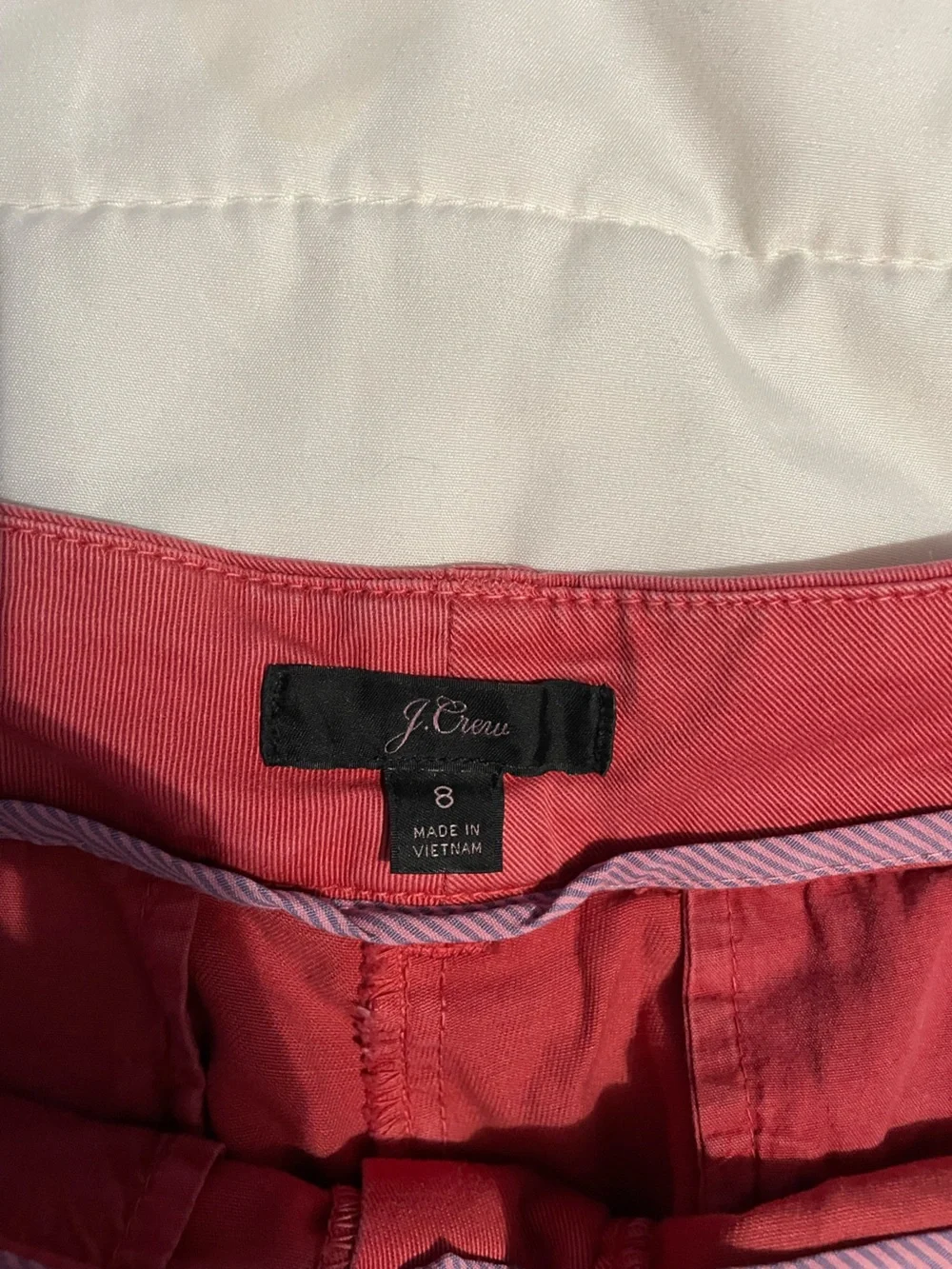 J. Crew Women's Coral Flat-Front Chino Shorts